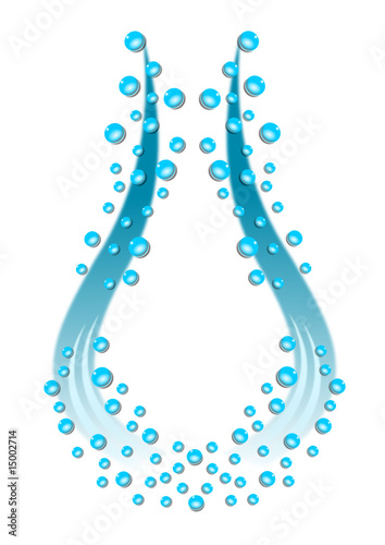 Wasser Tropfen mit Wasserperlen