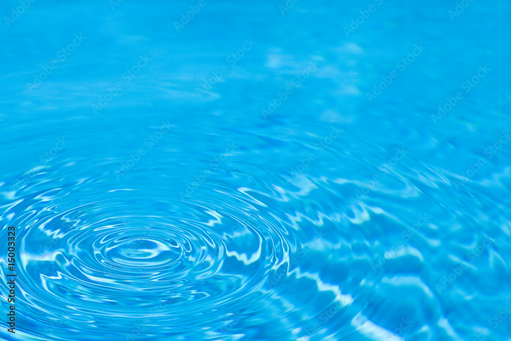 ripples in a blue pool