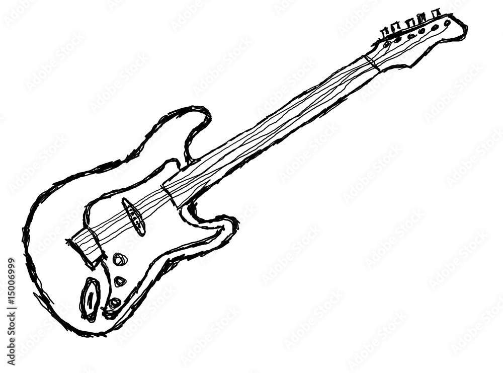 Obraz premium illustration guitare