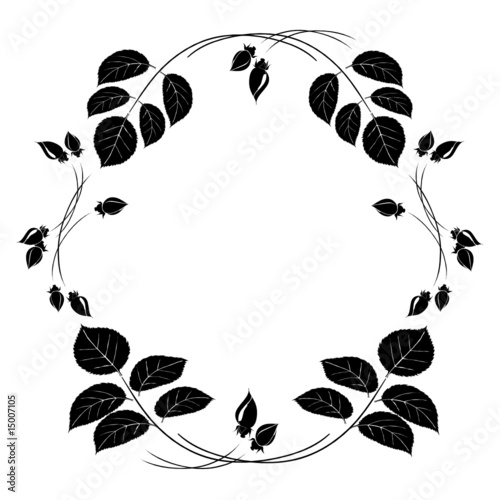 Dekoratives florales Ornament mit Rosenblüten