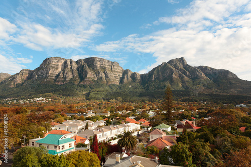 Part of the Table Mountain chain and suburbs on its slopes © MSS