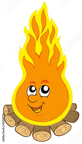 Cartoon camp fire