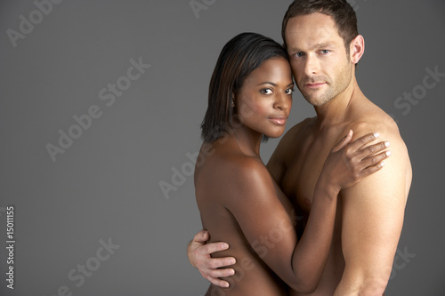 Young Naked Couple Embracing