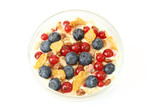Cereal and Fresh fruits
