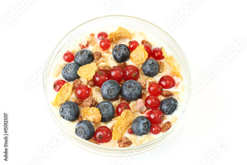 Cereal and Fresh fruits