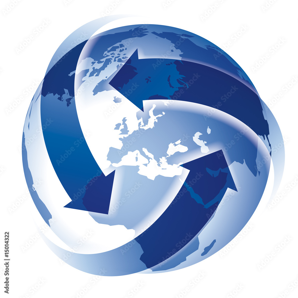 Naklejka premium Logistik weltweit