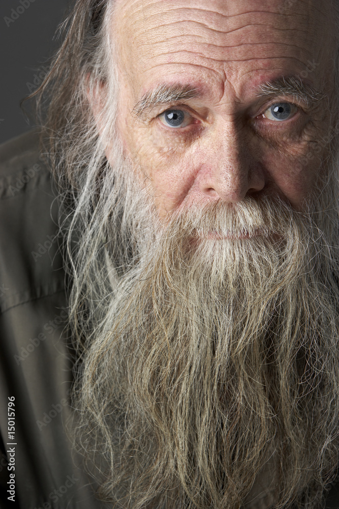 Senior Man With Long Beard Senior Man With Long Beard