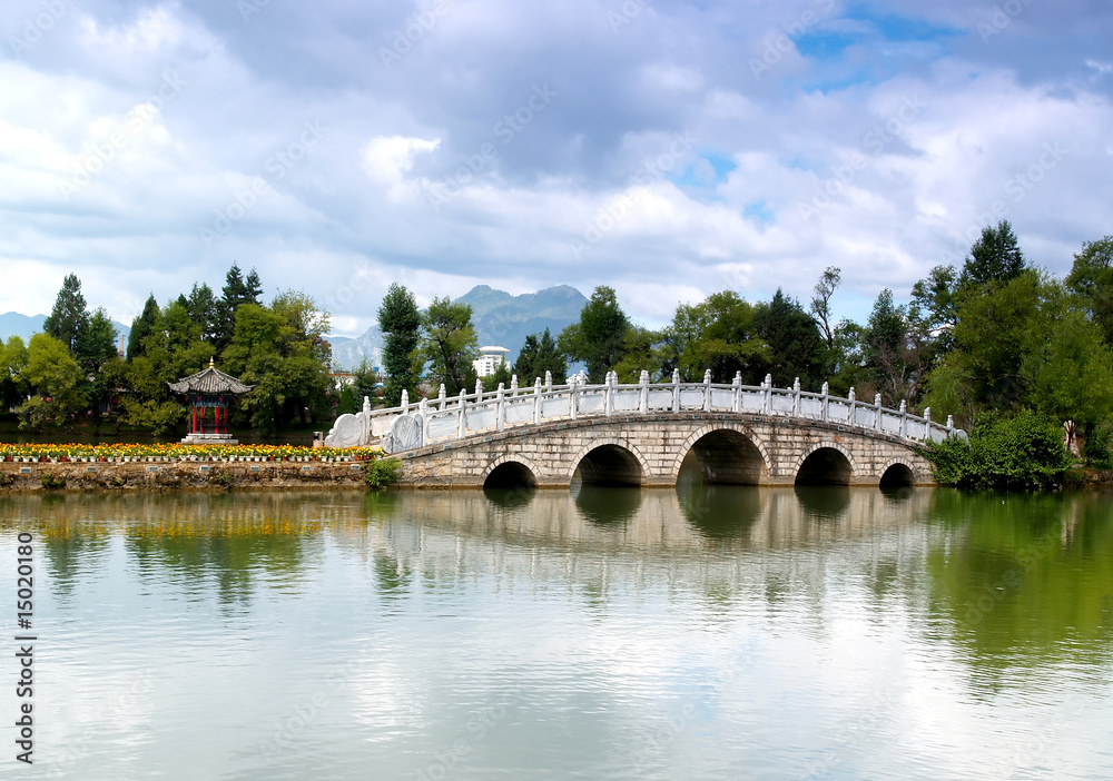 Fototapeta premium A scenery park in Lijiang China
