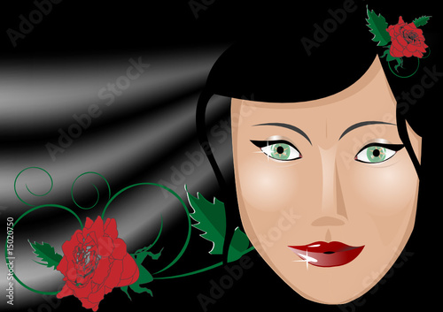 woman with rose
