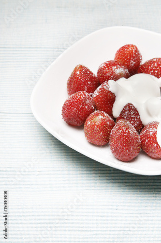 fresas con yogurt