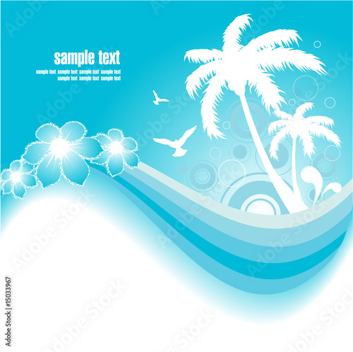 Blue Tropical Background