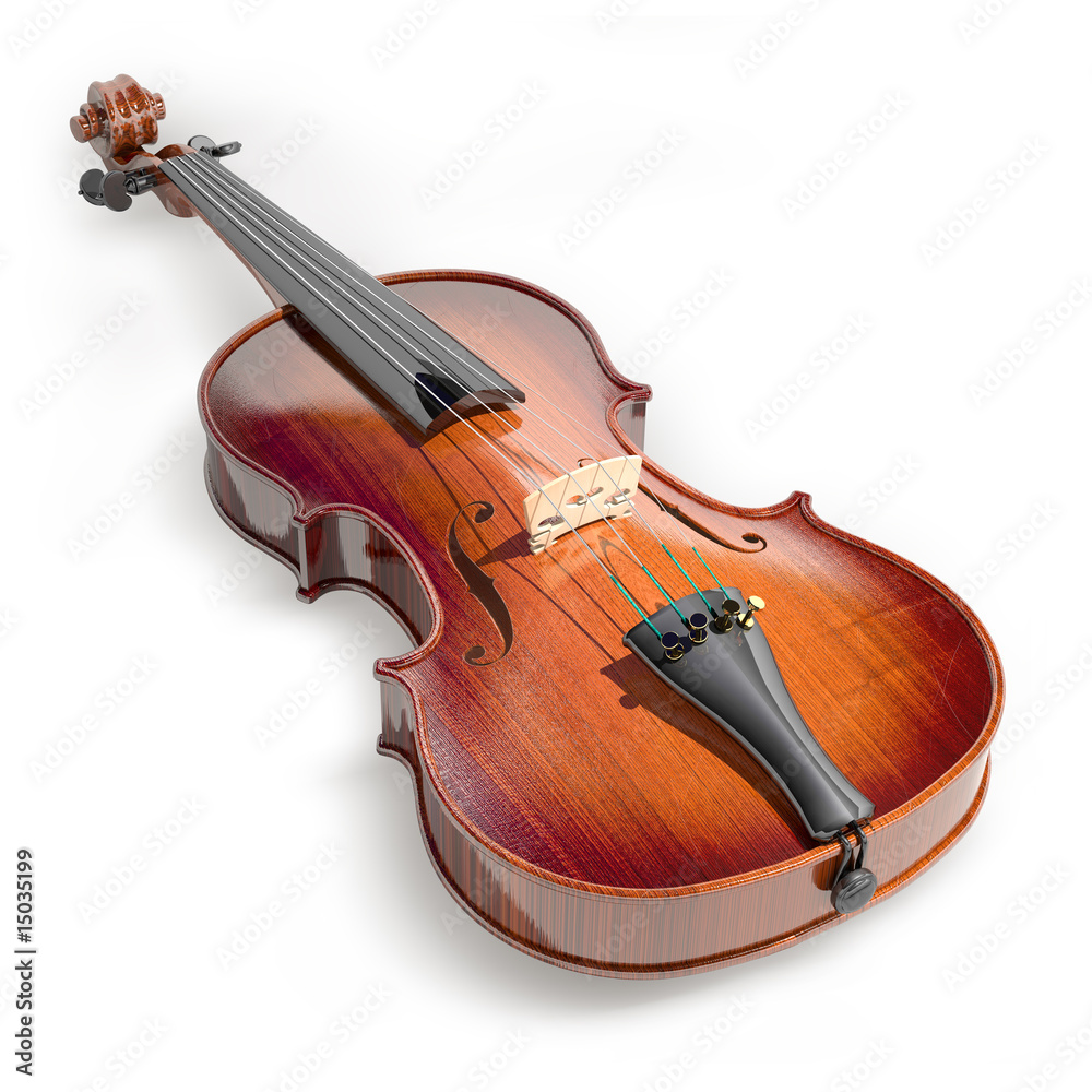 Fototapeta premium Violin isolated on white