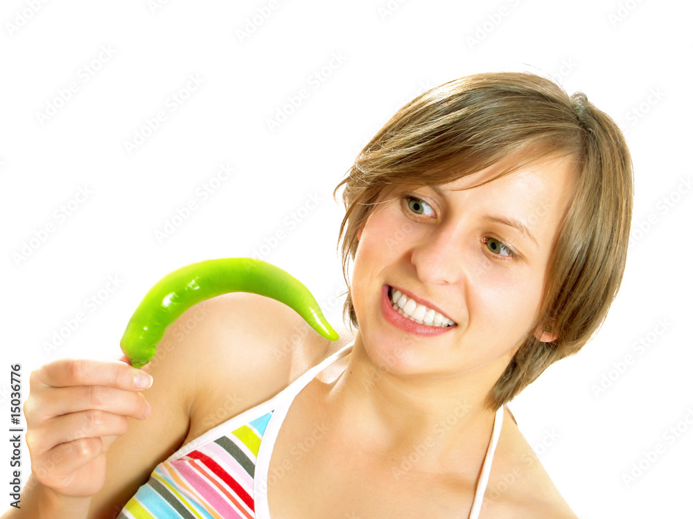 Angry girl with a chilly