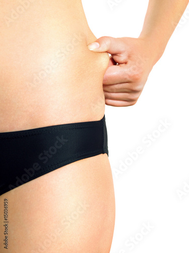 Pinching fat on waist