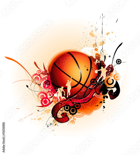 Basketball vector composition