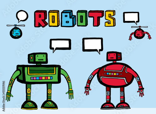 Two nice robots with useful additions an illustration