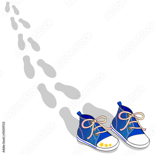 Orme di scarpine blue