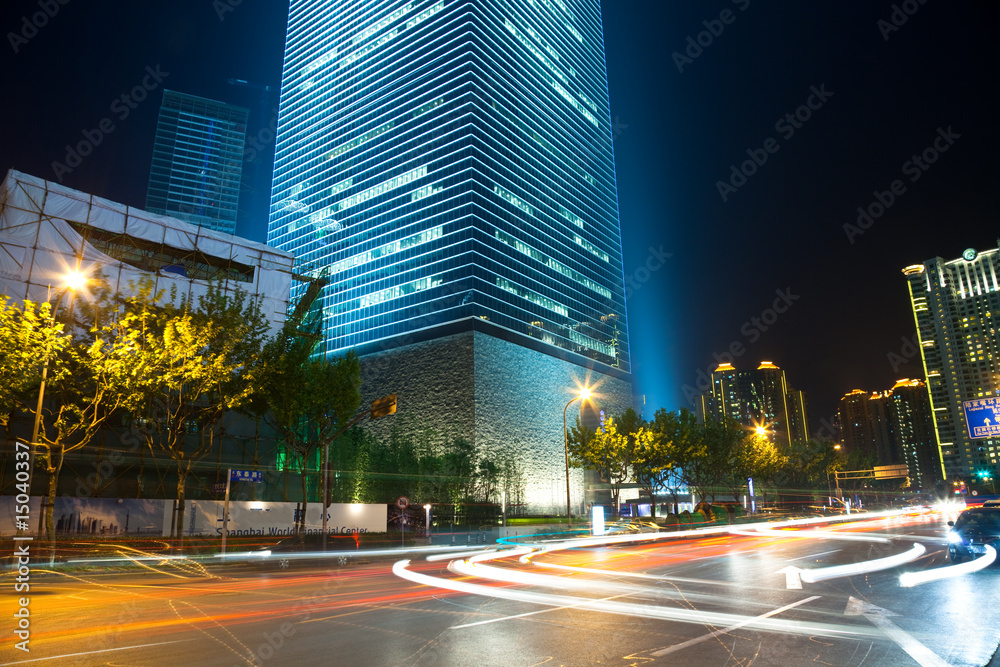 Fototapeta premium night view of shanghai