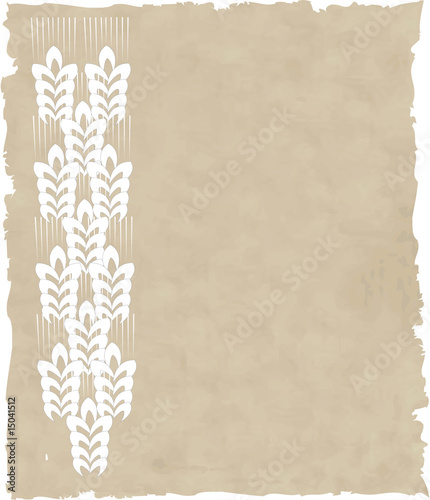 the vector wreath on old paper