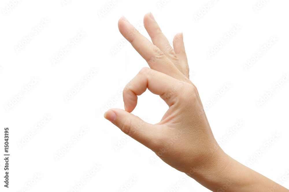 Thumbs Up Success Hand Sign over white Thumbs Up Success Hand Sign over white