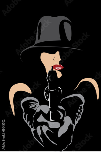 Vector. A series of images of young and beautiful girls.