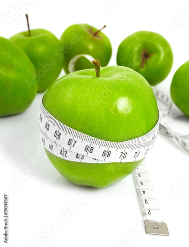 Green apples measured the meter, sports apples