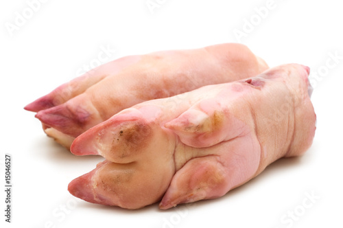 pork legs on white background