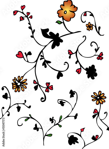 Vecteur floral au lierre