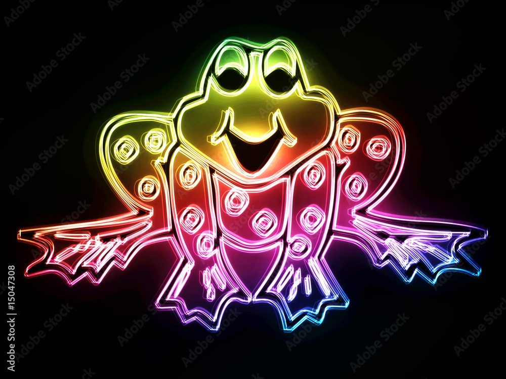 Rana stilizzata colorata paffuta Rana stilizzata colorata paffuta
