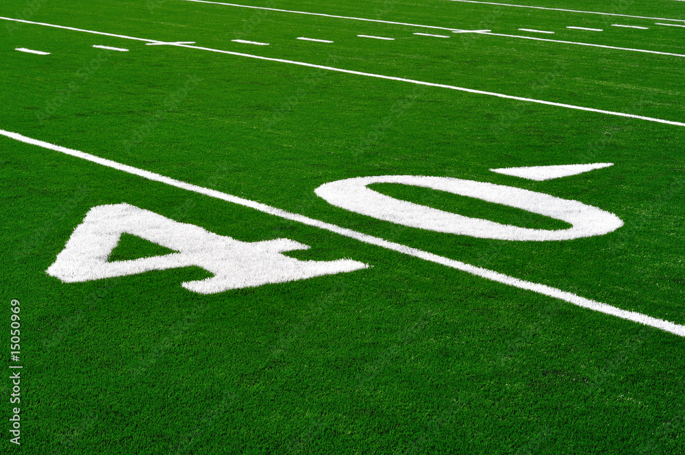 Obraz premium 40 Yard Line on American Football Field