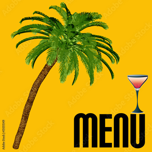 Tropical Cocktail Menu Template