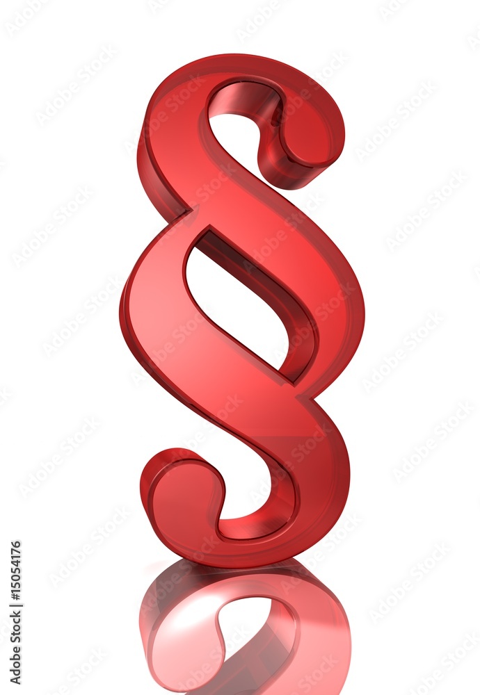 3D Paragraphenzeichen in Rot 3D Paragraphenzeichen in Rot