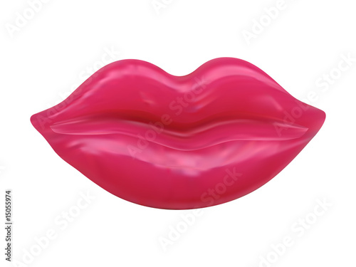 Vector Glossy Red LIps
