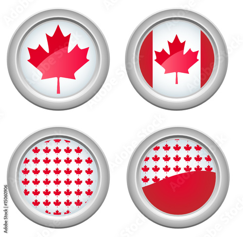Canada Buttons for 1st of July