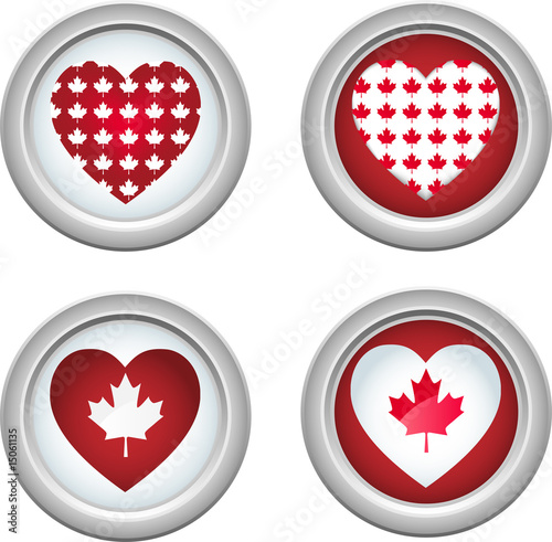 Canada Buttons for 1st of July