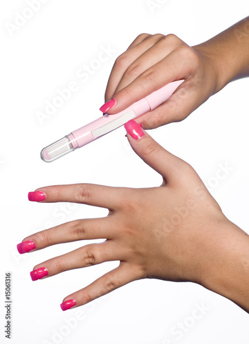 woman hands manicured