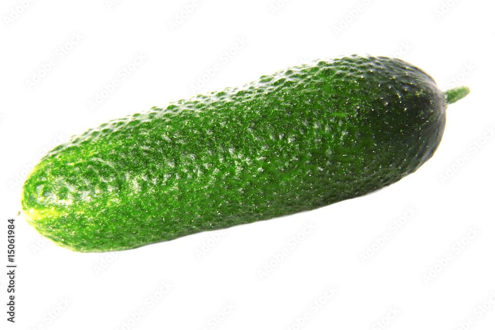 green cucumber isolated on white