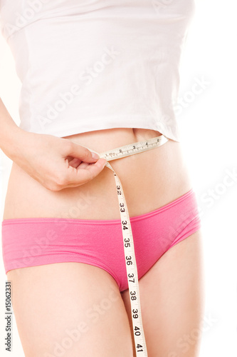 Perfect body shape with measuring tape