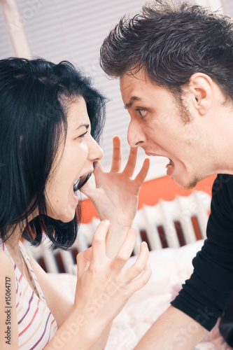 Young couple arguing