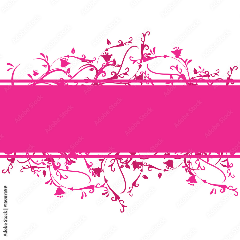 Fotografie pink floral banner