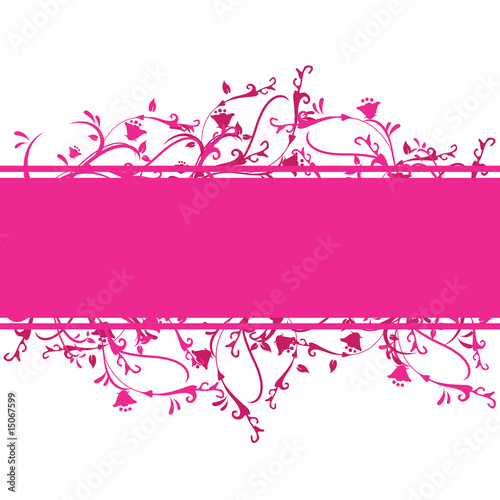 pink floral banner