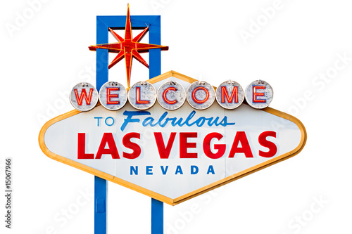las vegas sign isolated on white
