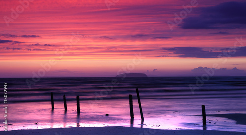 fiery sunset over burnham photo