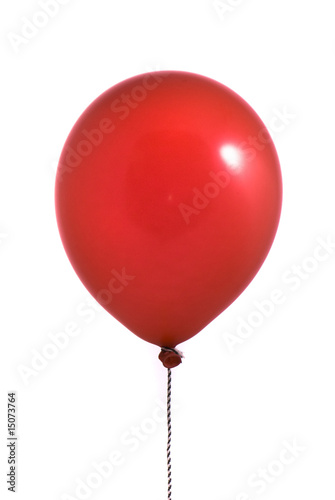 Red balloon on white background