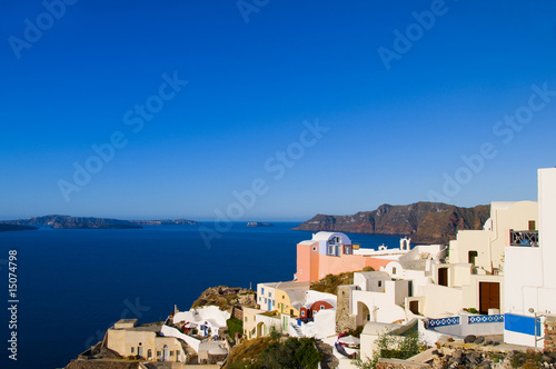 classic greek island architecture sea view santorini