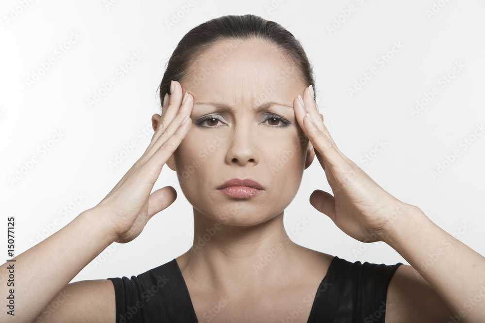 Fototapeta premium asian woman headache