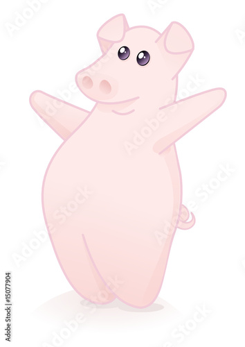 Cochon accueillant (reflet)