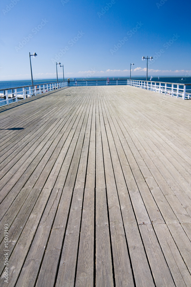 Wooden pier over a sea in Jastarnia