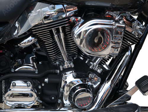 Motorcycle engine close-up © JackF