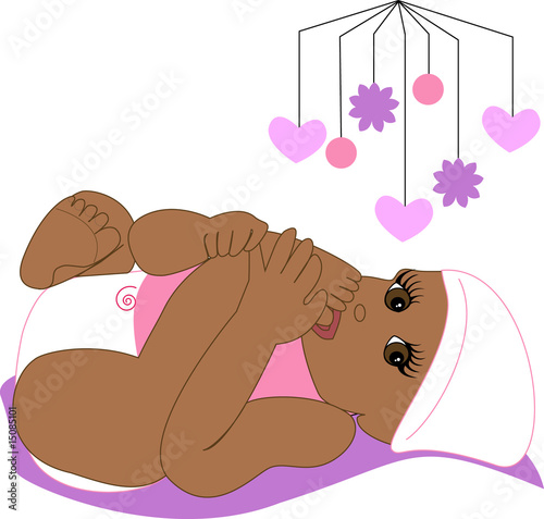Cute Baby Girl Sucking Toes